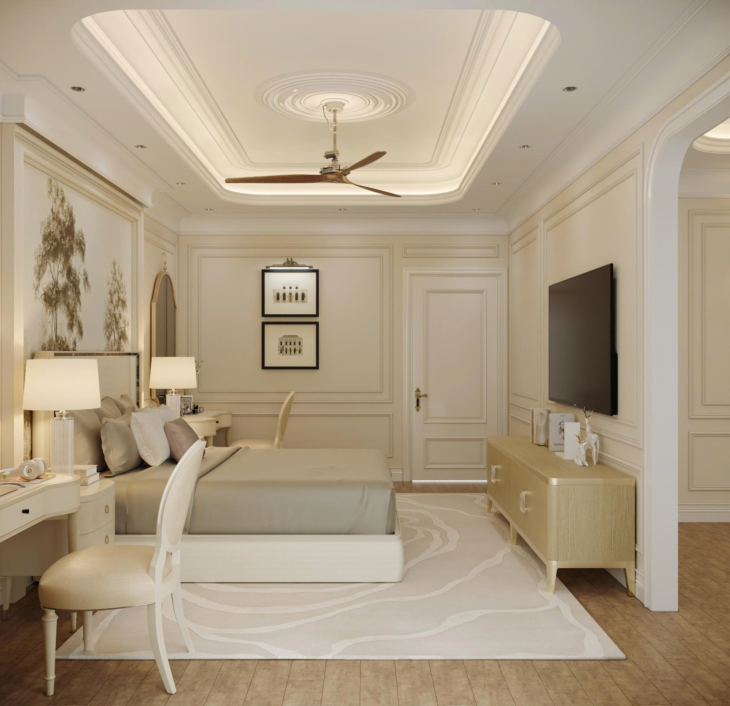 Thiết kế nội thất biệt thự phong cách tân cổ điển