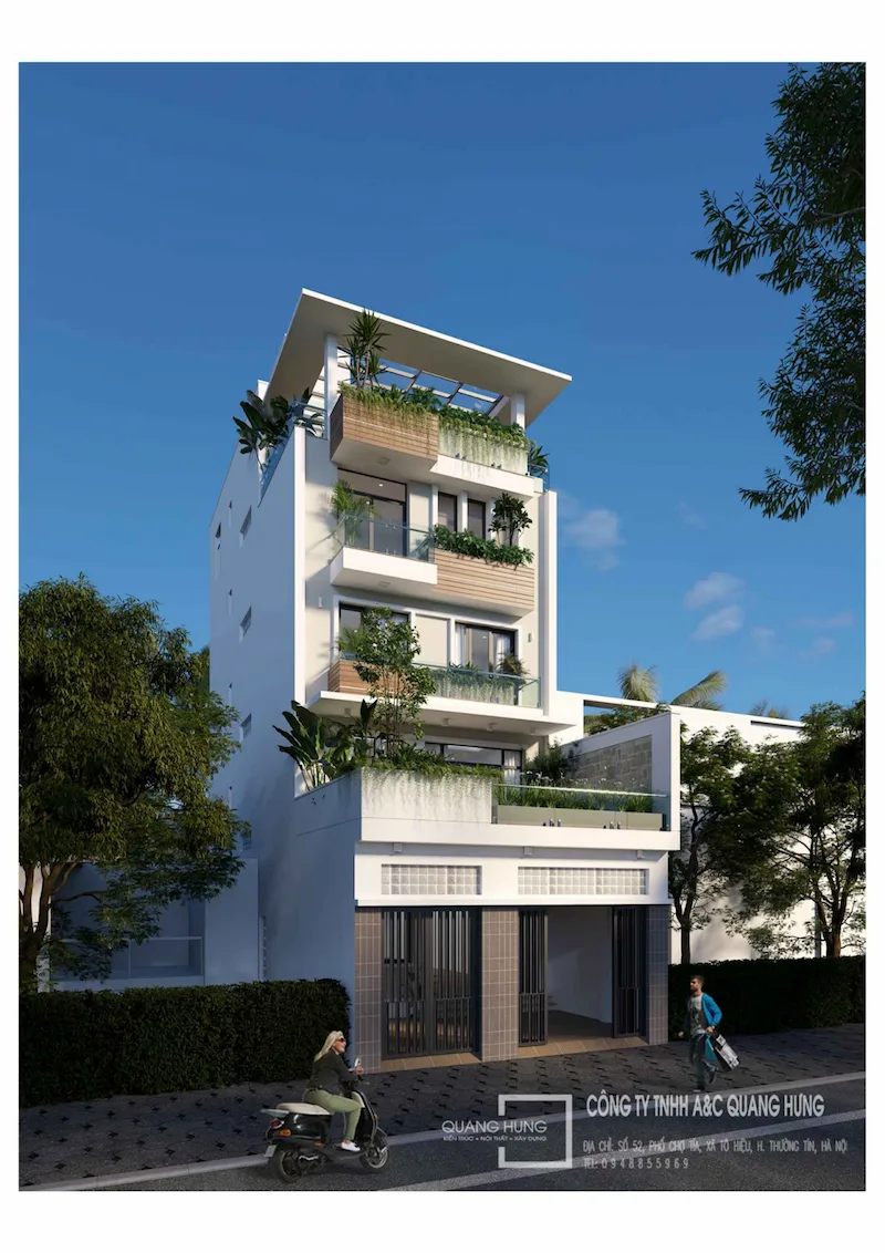 nhà phố 5 tầng