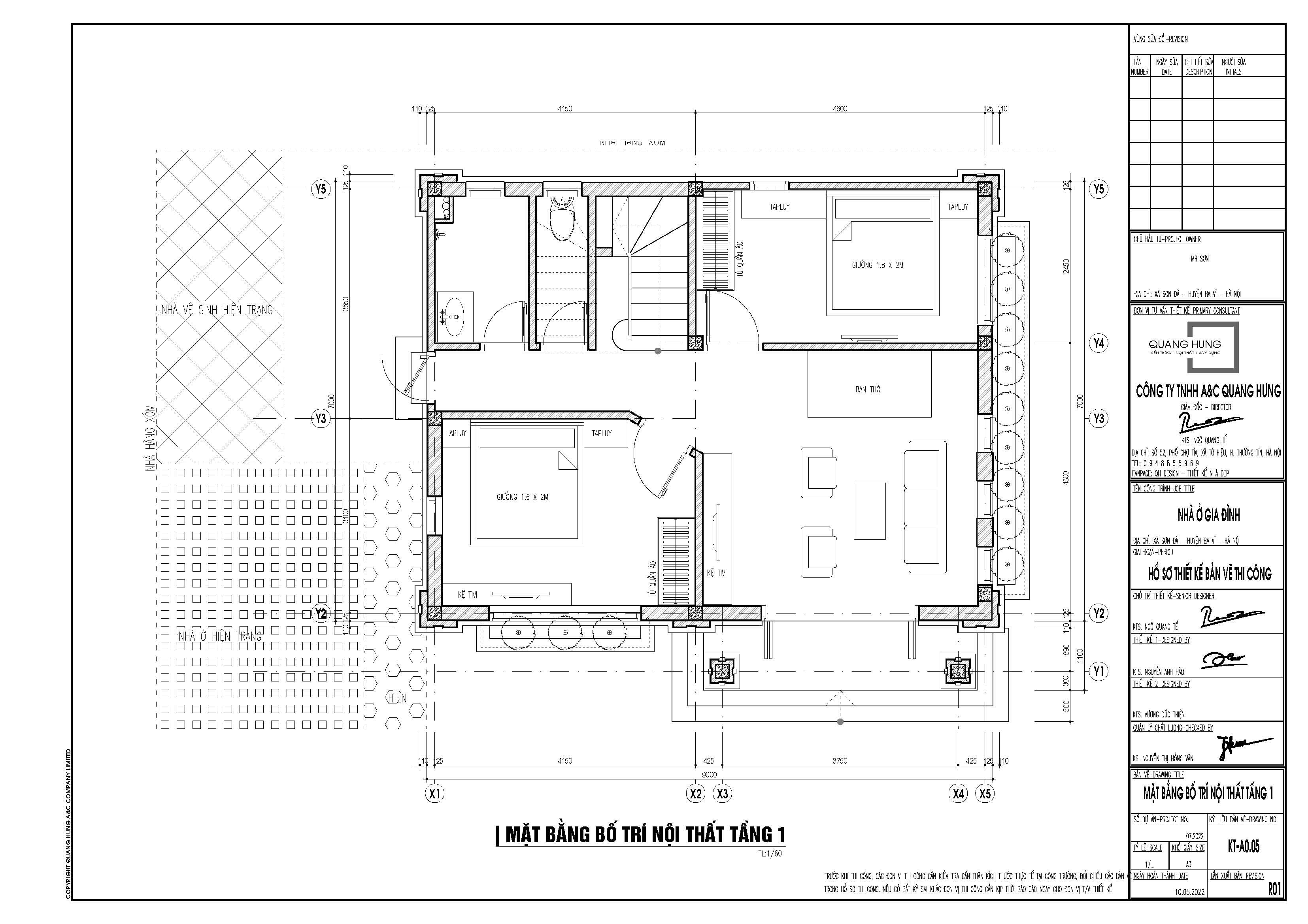 Biệt thự 2 tầng mái Nhật. 8x9m, 5 phòng ngủ