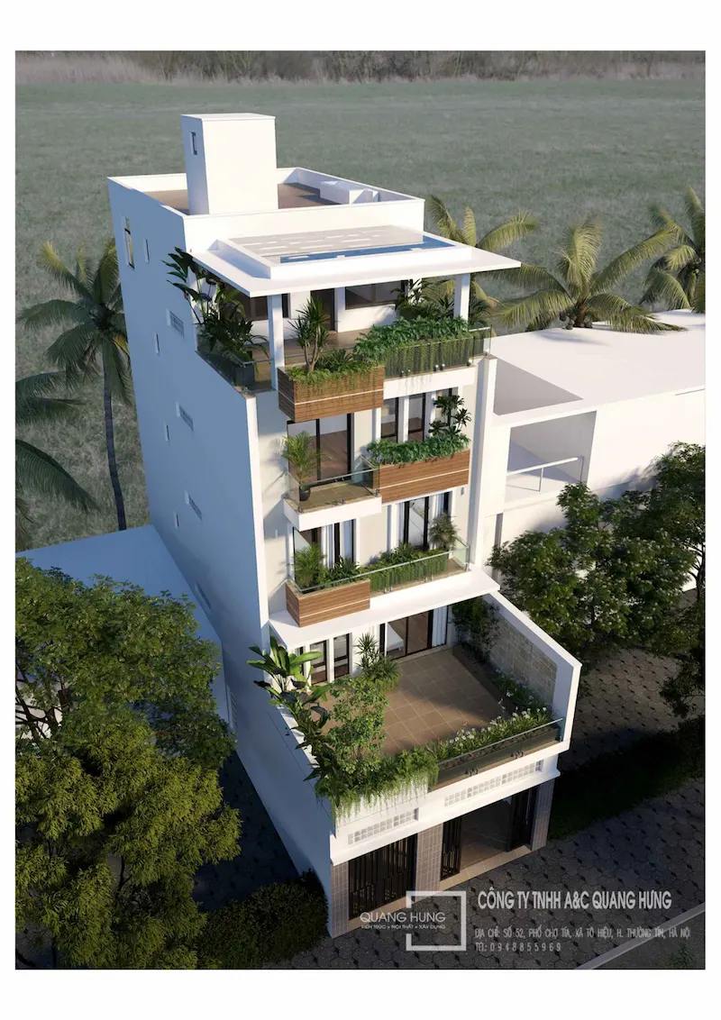 nhà phố tân cổ điển 5 tầng