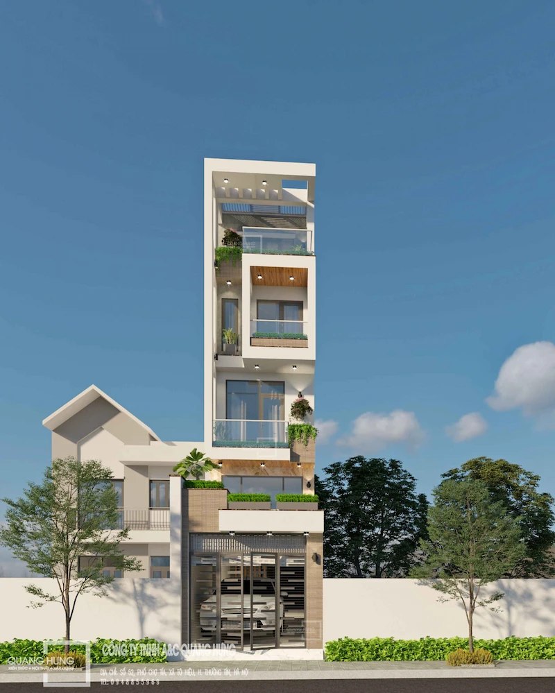 nhà ống tân cổ điển 5 tầng