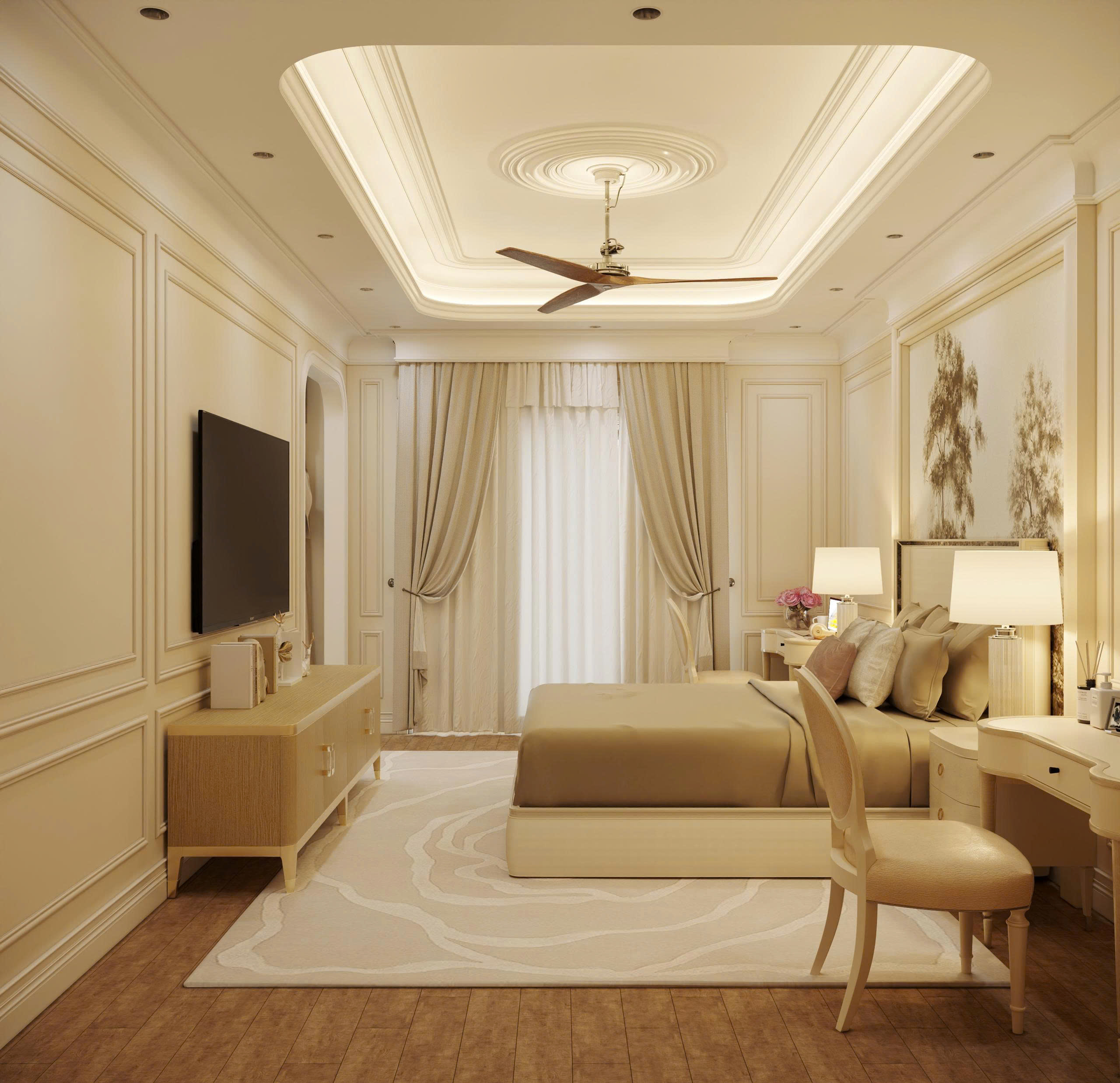 Thiết kế nội thất biệt thự phong cách tân cổ điển