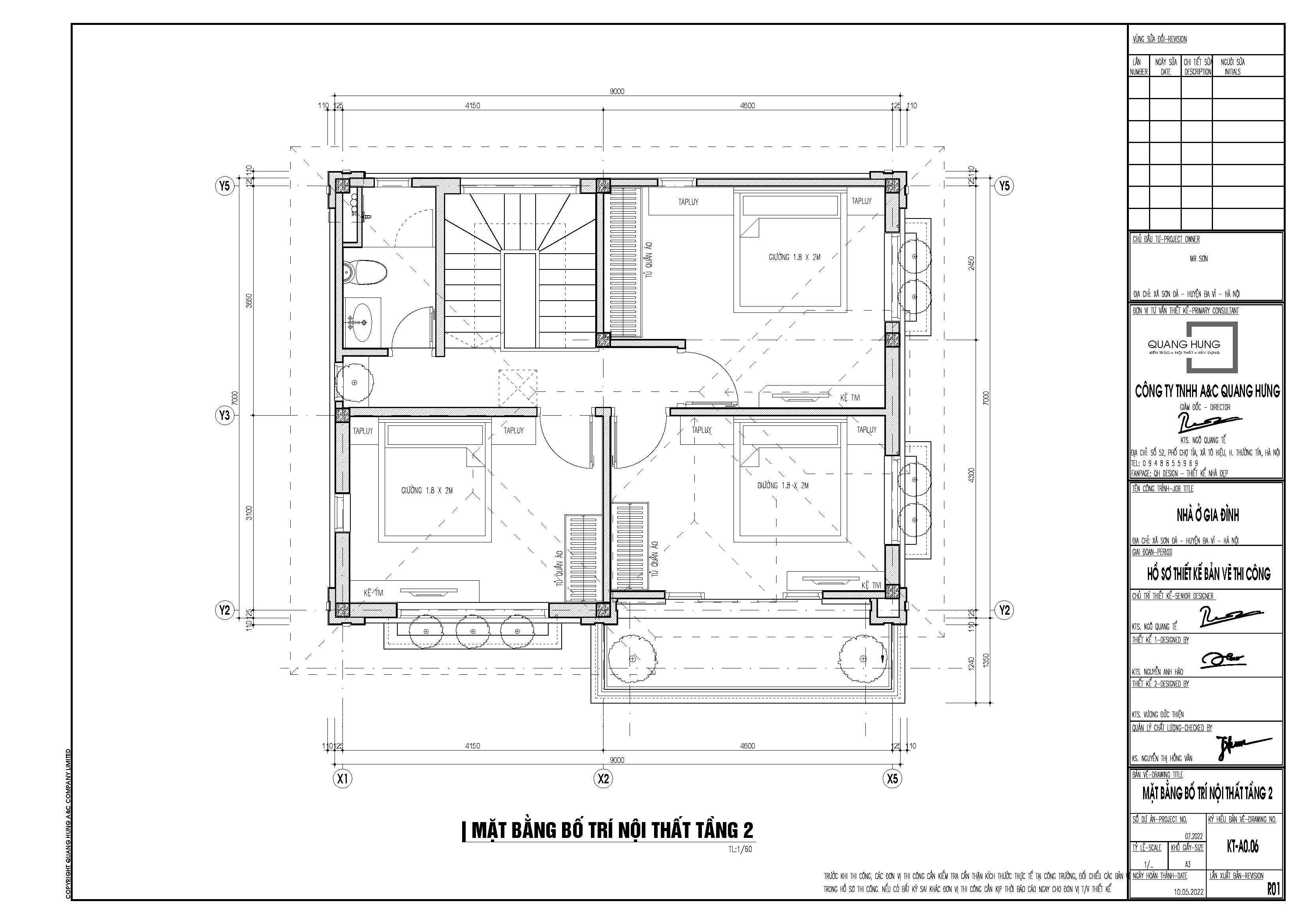 Biệt thự 2 tầng mái Nhật. 8x9m, 5 phòng ngủ