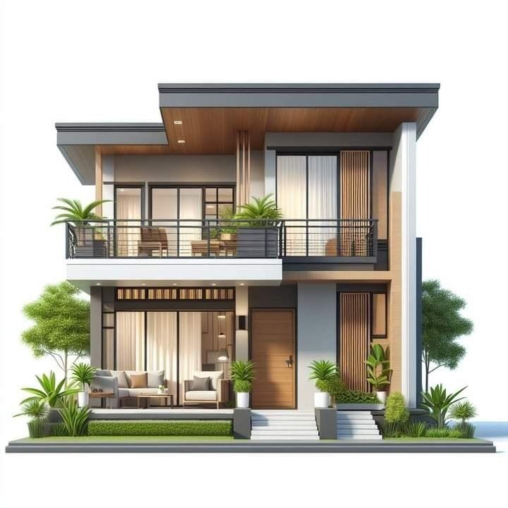 Mẫu Thiết Kế Nhà Phố 2 Tầng 1 Tum 7,5×20m Hiện Đại – NP25108
